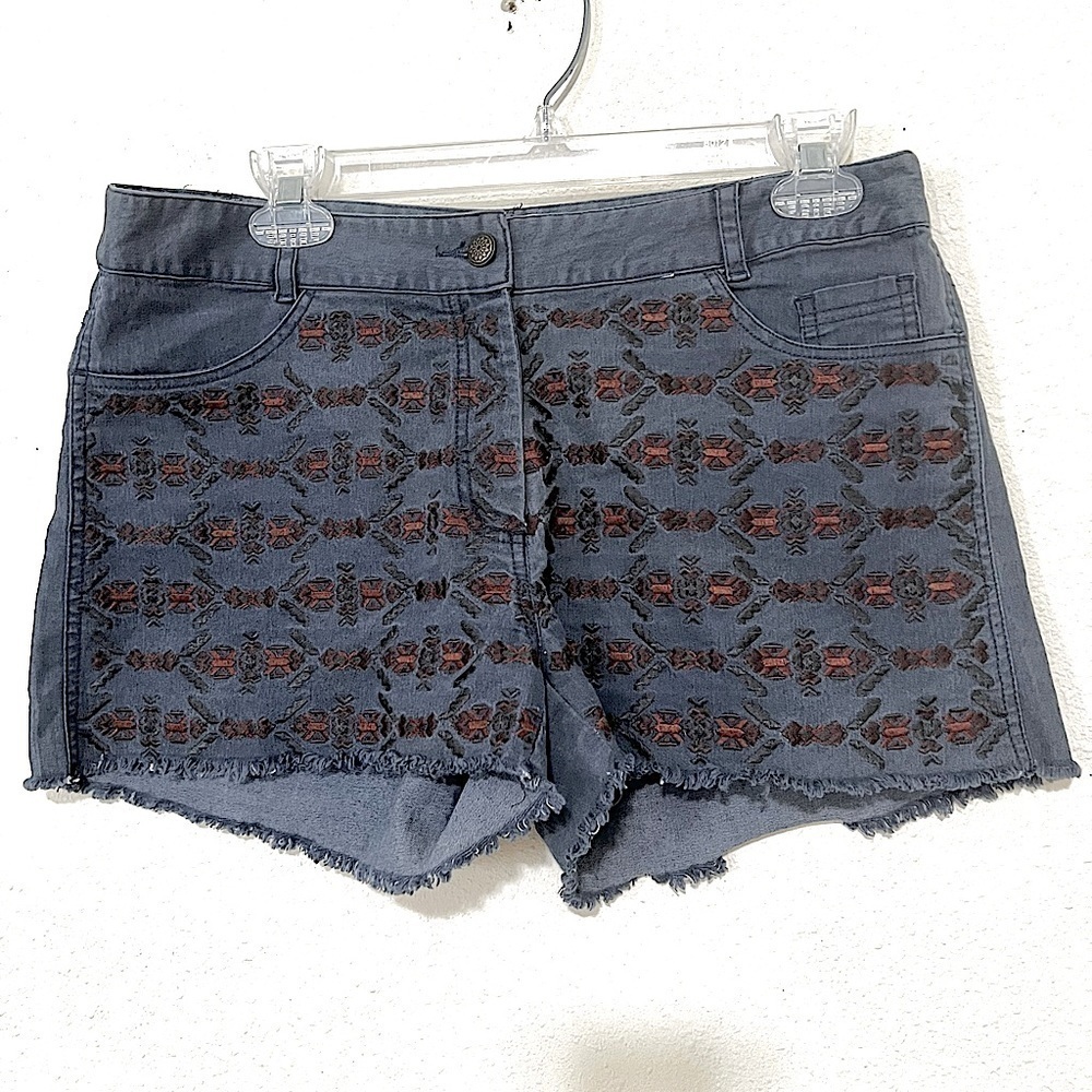 Anthropologie Umgee Women’s Geometric Embroidered Shorts womens size L